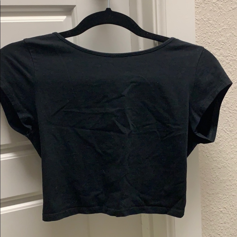 Black American Eagle criss cross back crop top